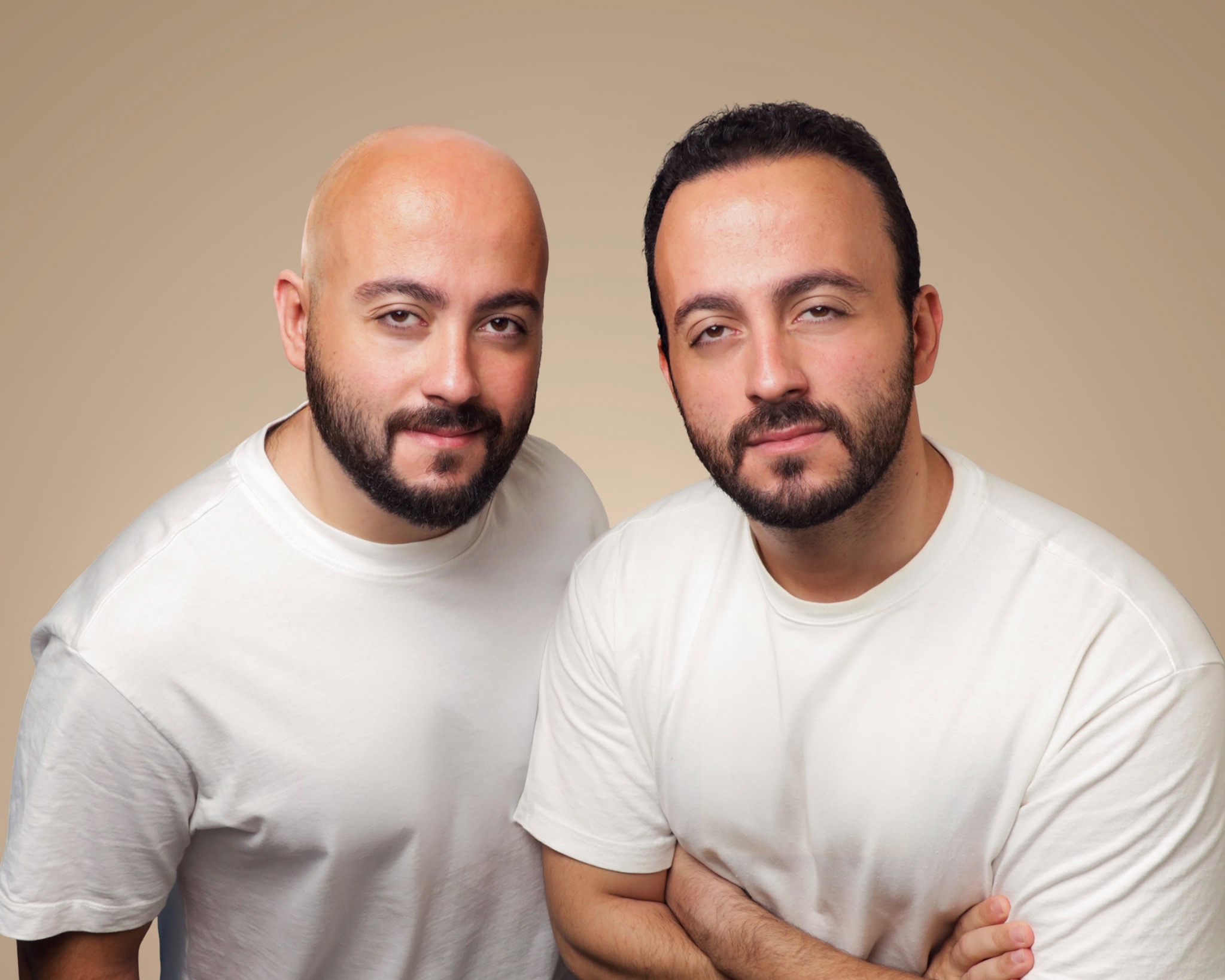 Portrait of Samer and Naji Sargi, twin filmmakers